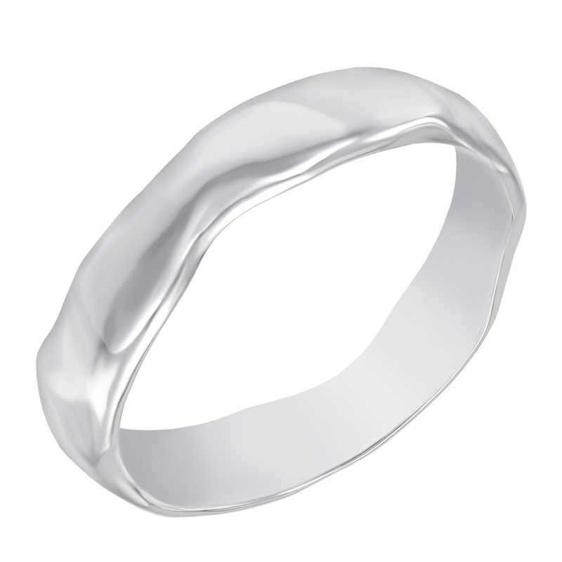Pánský pokroucený prsten z platiny 76507