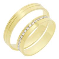 Jemné zlaté prsteny s diamanty Mireia