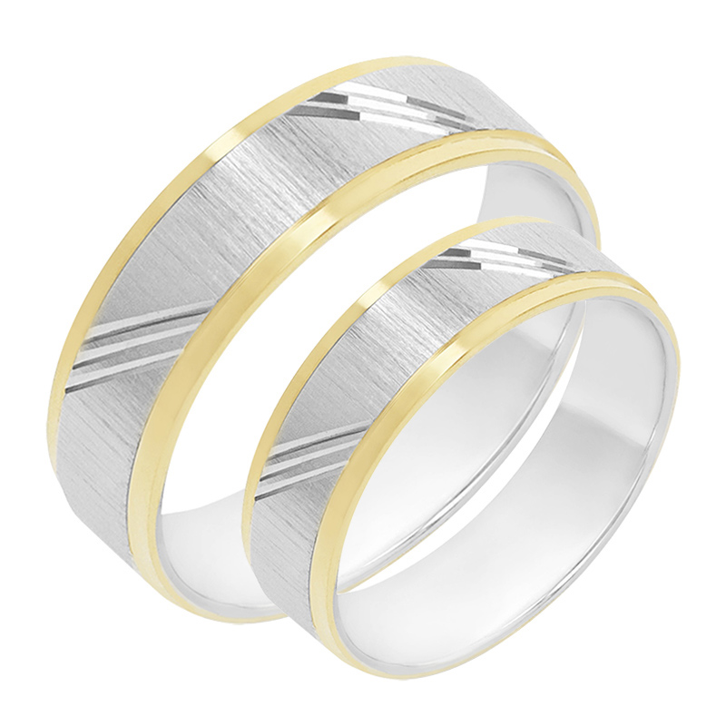 Snubní prsteny ze zlata se vzorem