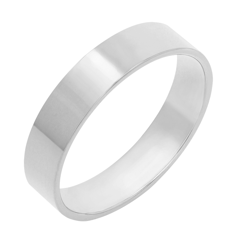 Pánský snubní prsten z bílého zlata 78117