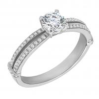 Platinový zásnubní prsten s diamanty Delaine