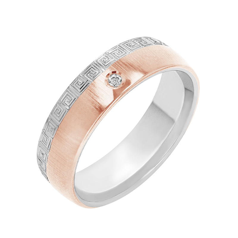 Dámský snubní prsten z růžového zlata 80287