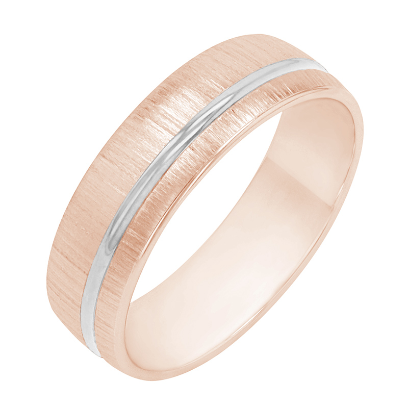 Pánský snubní prsten z růžového zlata 80407
