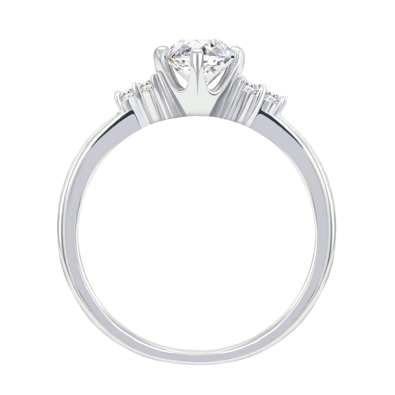 Platinový prsteň s diamantmi Tanjel 8337