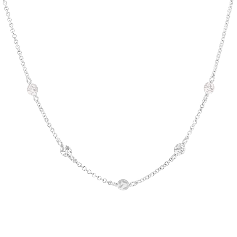 Stříbrný náhrdelník s drobnými plíšky