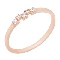 Diamantový prsten z růžového zlata Blanka