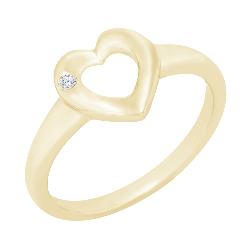 Romantický prsten s diamantem