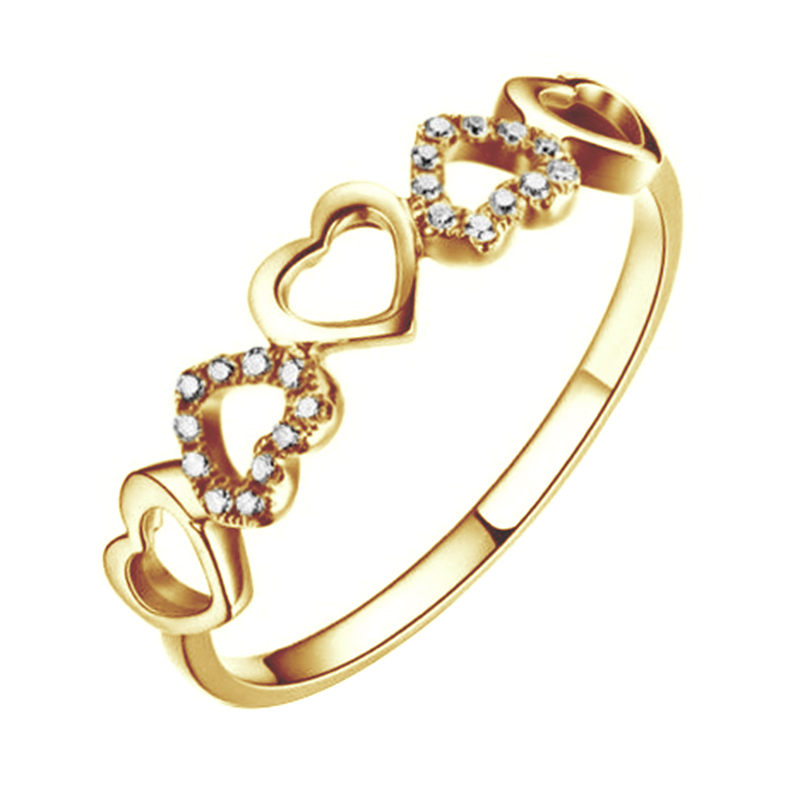 Srdíčkový prsten s diamanty 89707
