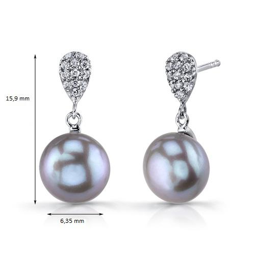 Stříbrné perlové náušnice Malis 8997