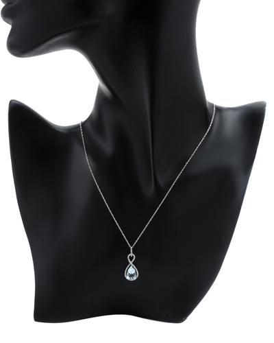 Diamantový náhrdelník s akvamarínem 927