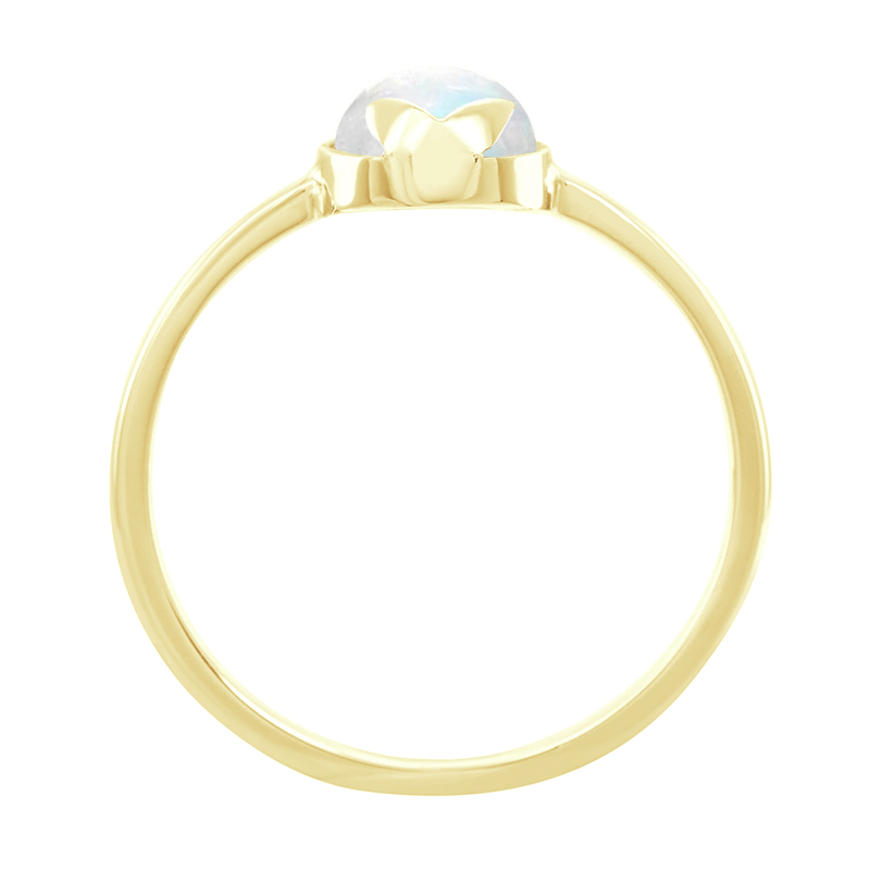 Zlatý prsten s cabochon měsíčním kamenem Sophia 95537