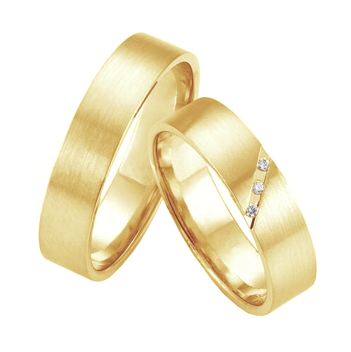 Zlaté snubní prsteny s diamanty Arnel 96357