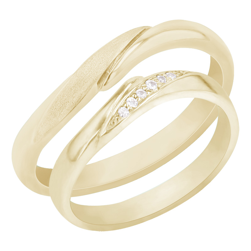Snubní prsteny ze zlata s diamanty Abella 97787