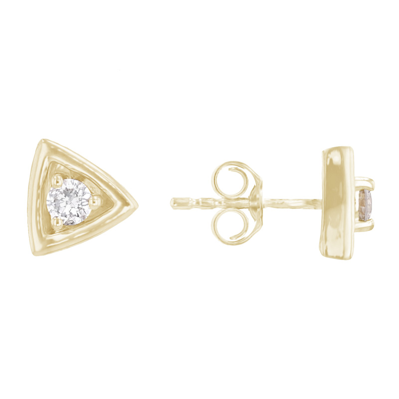 Trojúhelníkové náušnice 2v1 s diamanty Macie 99417