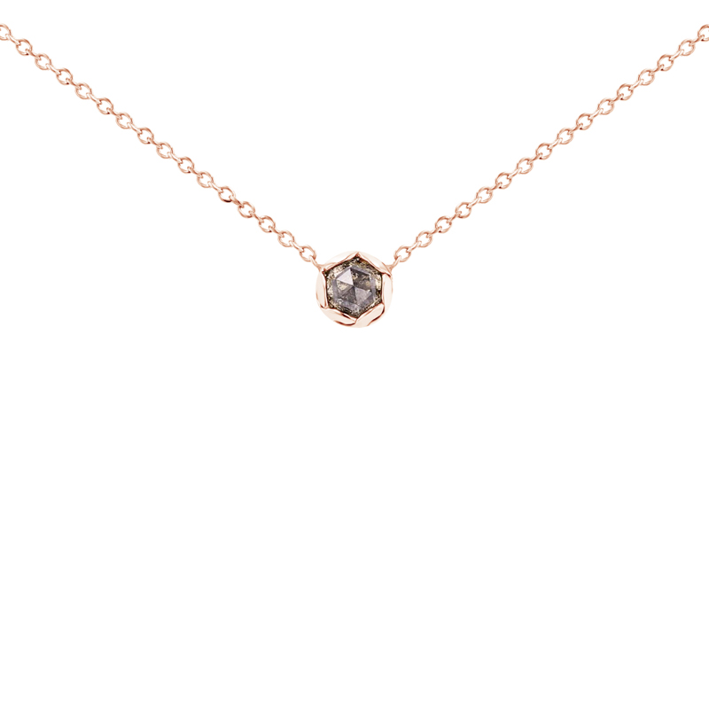 Minimalistický náhrdelník se salt and pepper diamantem Ameera 99827