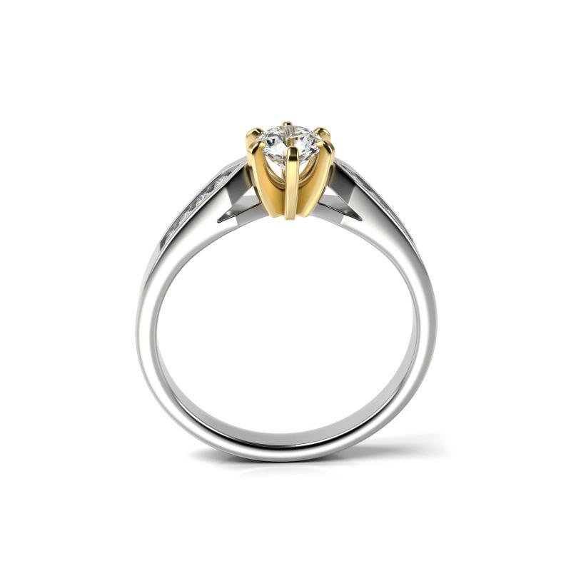 Zásnubní prsten s moissanitem a diamanty Mita 100238