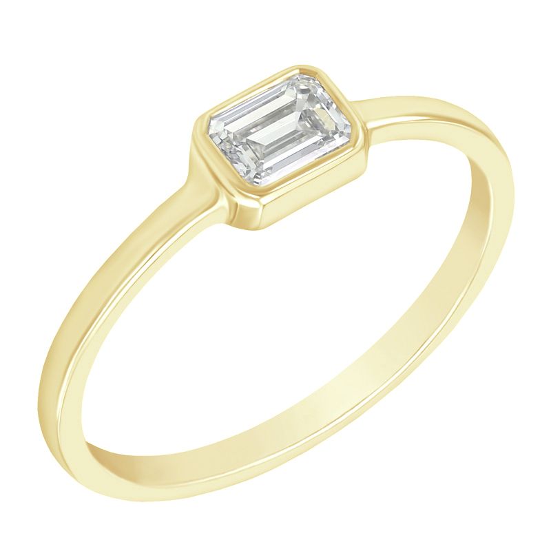 Zásnubní prsten s emerald diamantem Sade 100378