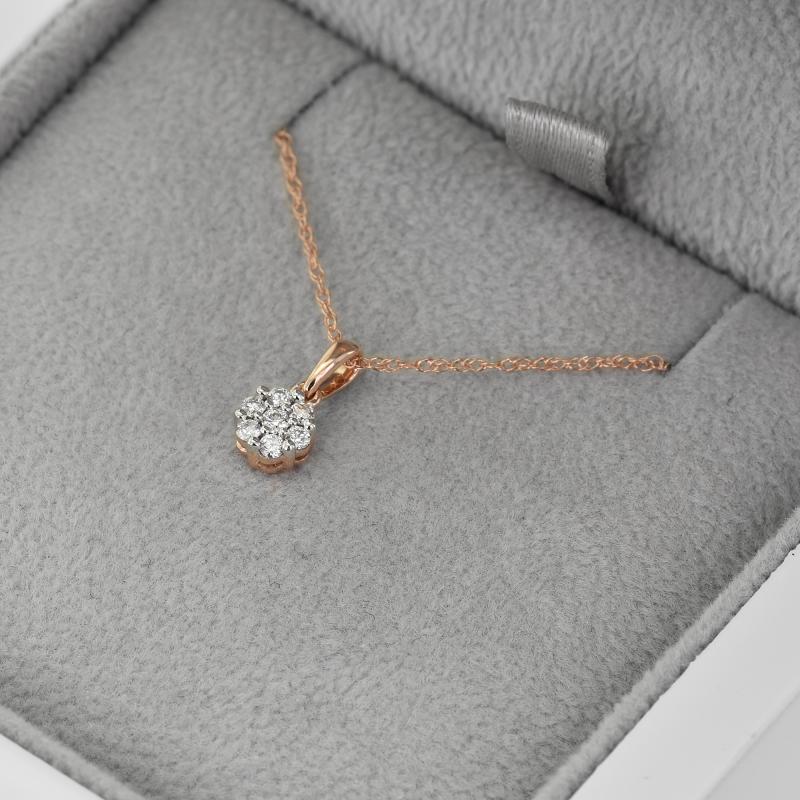 Stříbrný náhrdelník s lab-grown diamanty Garin 104218