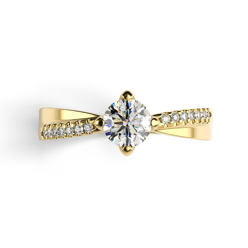 Zlatý diamantový prsten Sewyn 10448