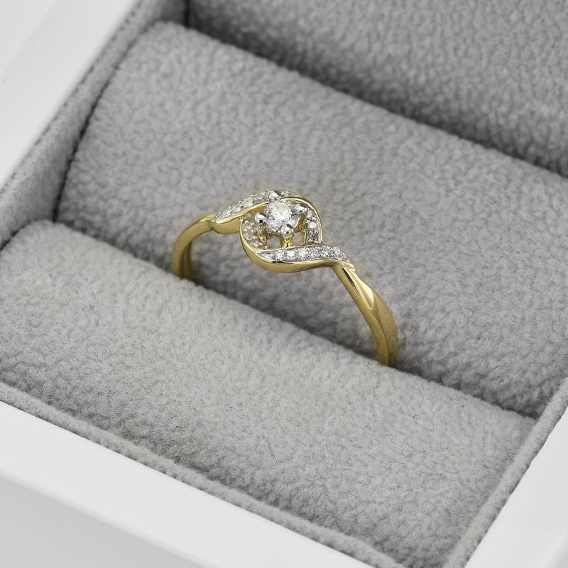 Stříbrný prsten s lab-grown diamanty Nurisa 104598
