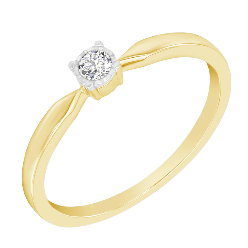 Stříbrný elegantní prsten s lab-grown diamantem Fintan 104608
