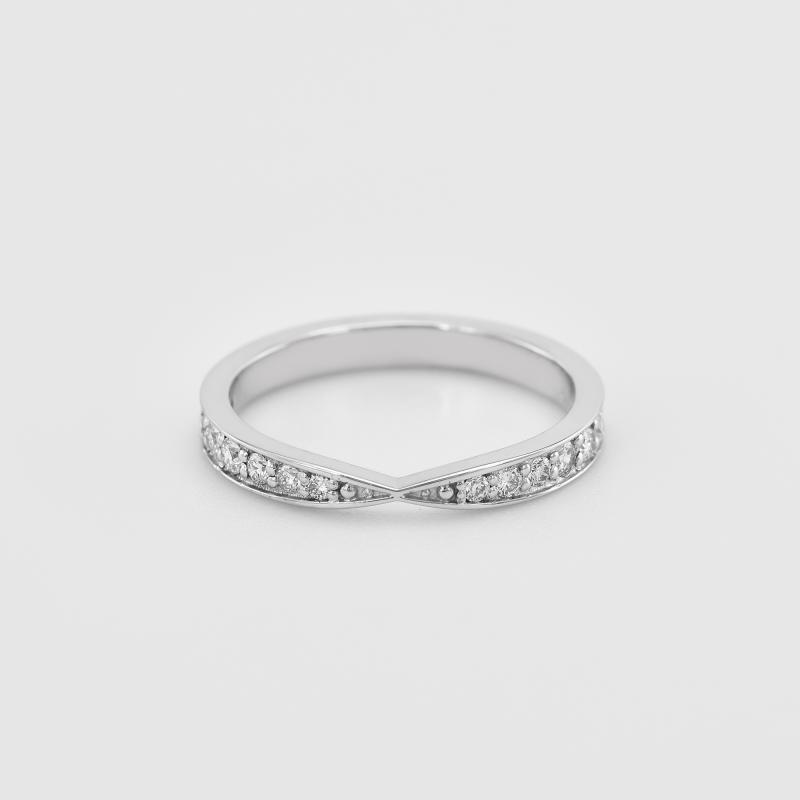 Eternity prsten s moissanity a plochý pánský prsten Turpein 105498