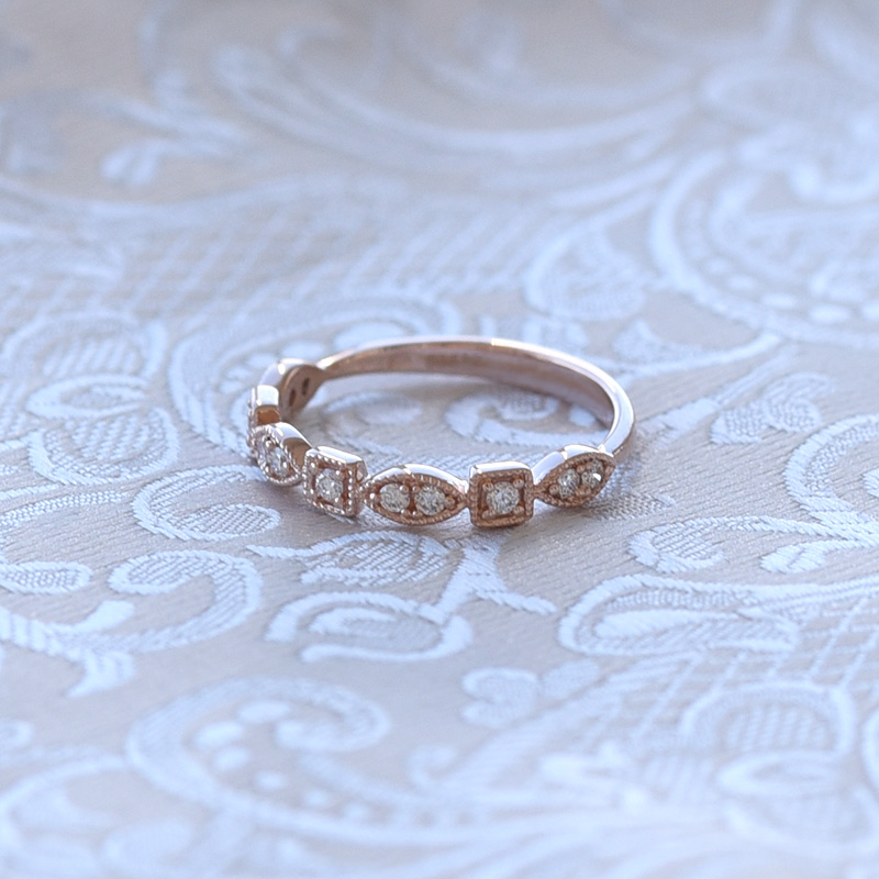 Vintage prsten s lab-grown diamanty a komfortní pánský prsten Hadya 105858