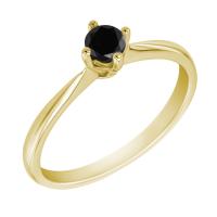 Zásnubní prsten s černým diamantem Sevati