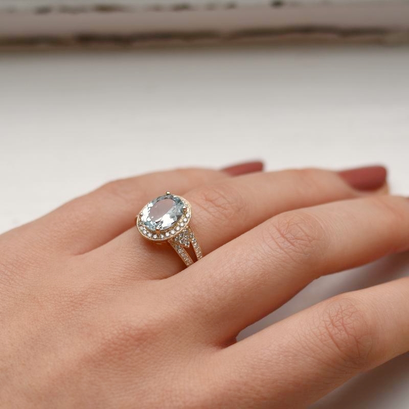 Akvamarínový prsten 106878