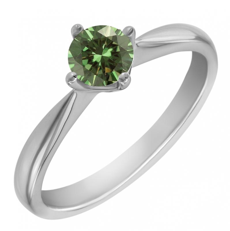 Prsten se zeleným diamantem Damny 10788
