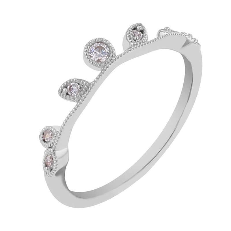 Minimalistický prsten s diamanty Bates