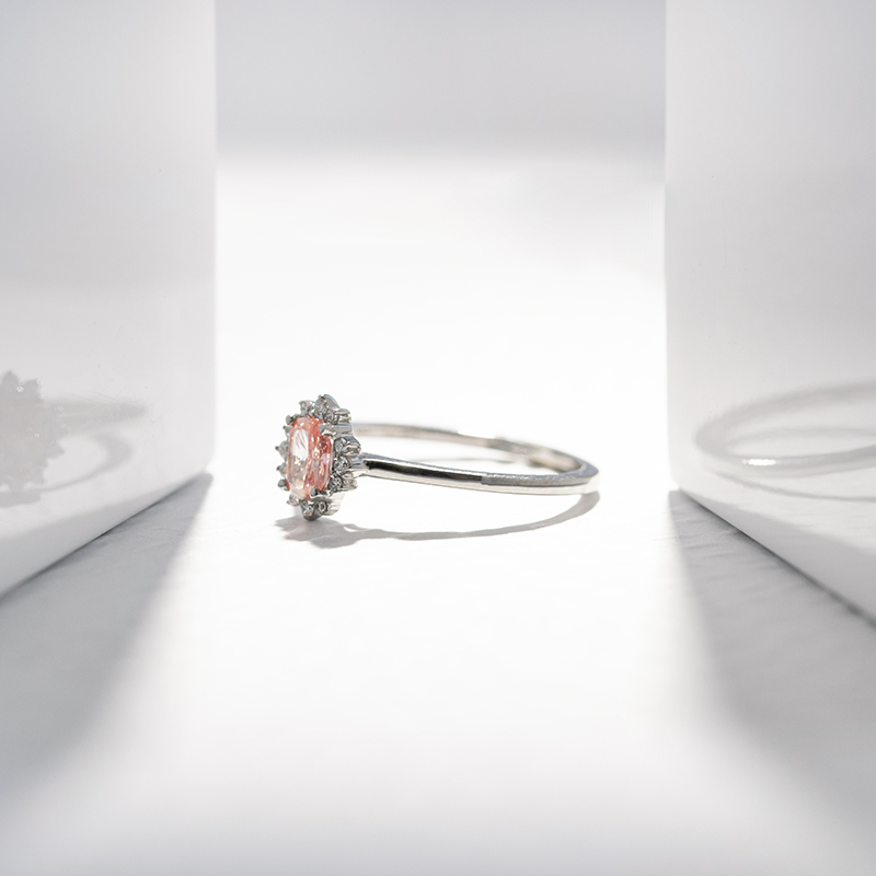 Zásnubní prsten s 0.34ct IGI certifikovaným růžovým lab-grown diamantem Bayo 111358