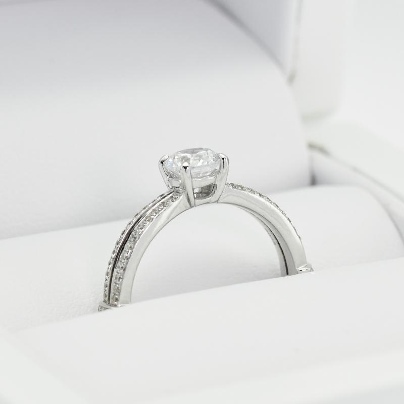 Diamantový platinový prsten 11298