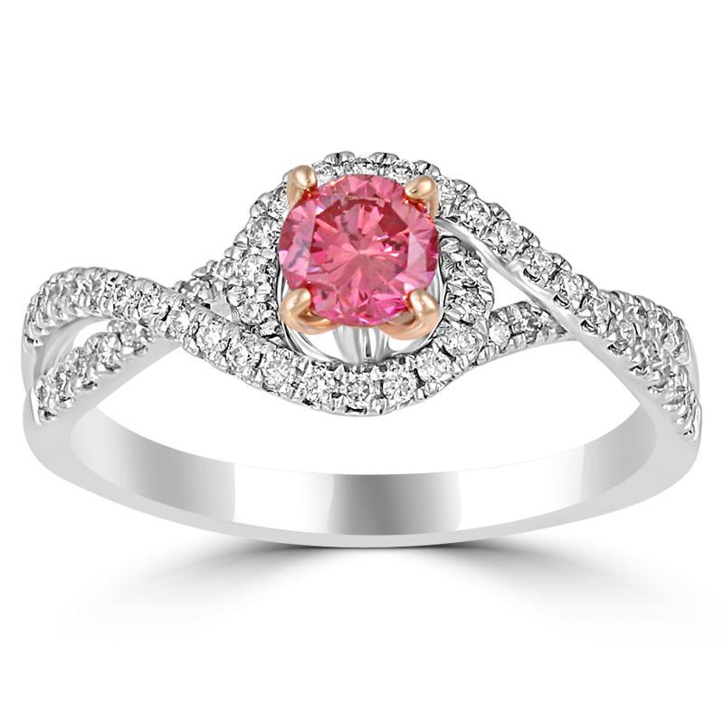 Prsten s růžovým diamantem 11308
