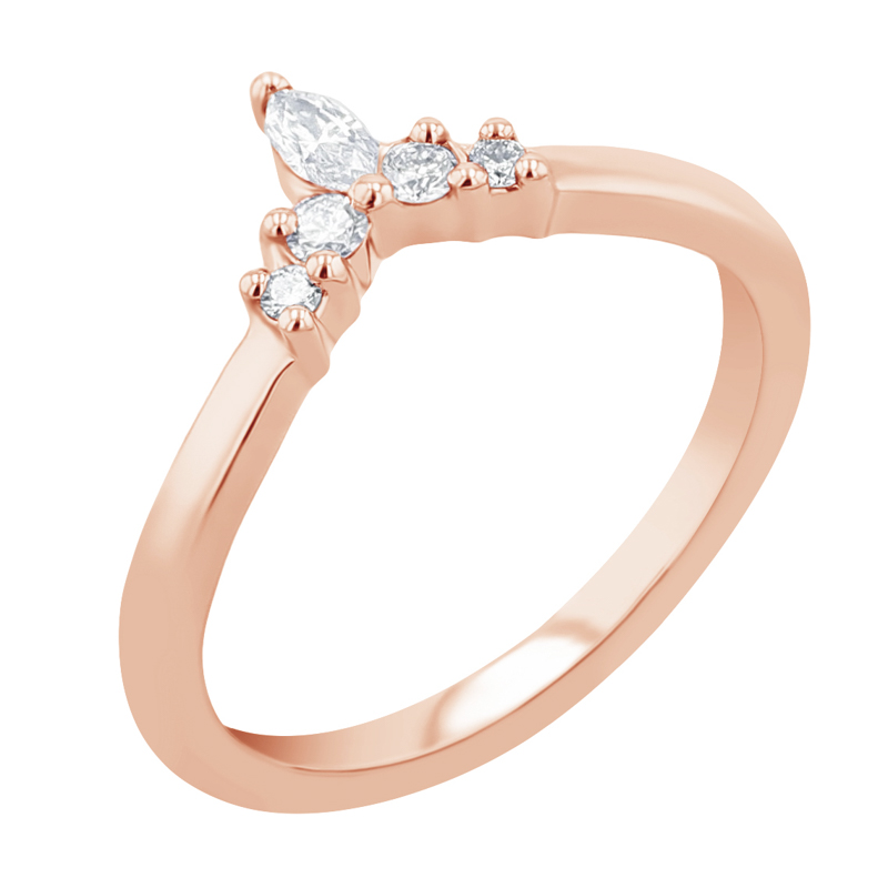 Eppi Vykrojený snubní prsten s diamanty Joni R45271
