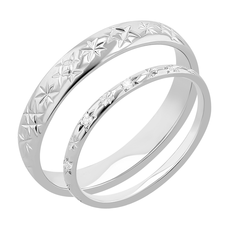 Snubní prsteny plné hvězd s diamanty Mirias 116608