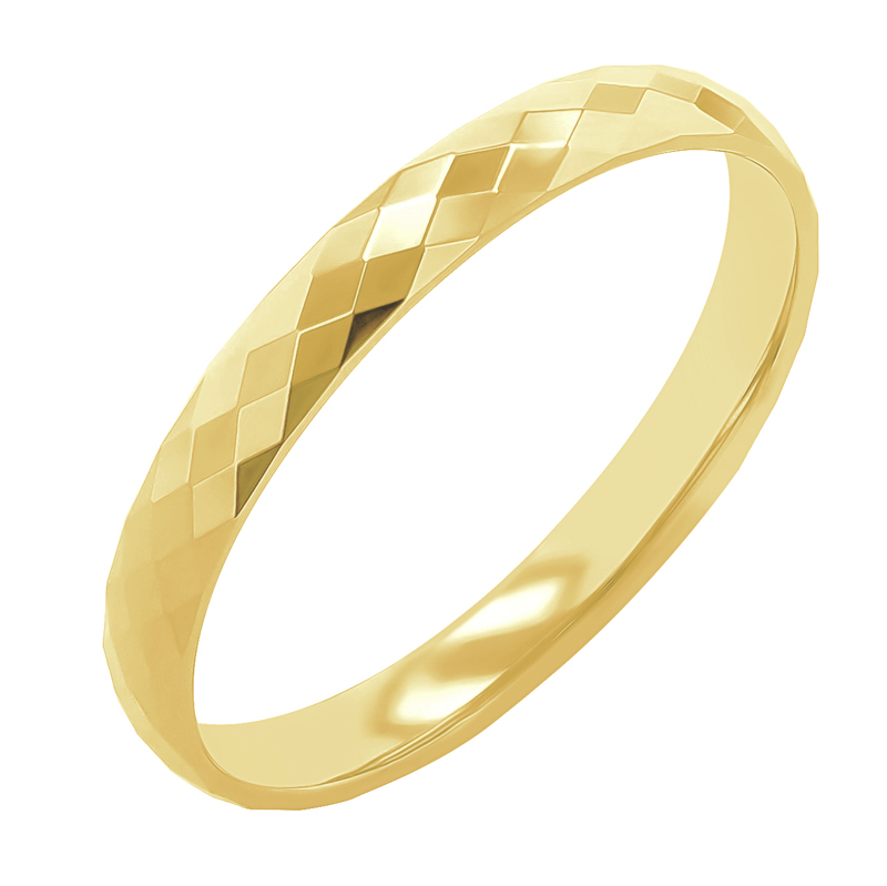Zlaté snubní prsteny se vzorem Julito 117378