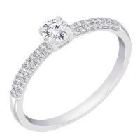 Zlatý zásnubní prsten s diamanty Kristen