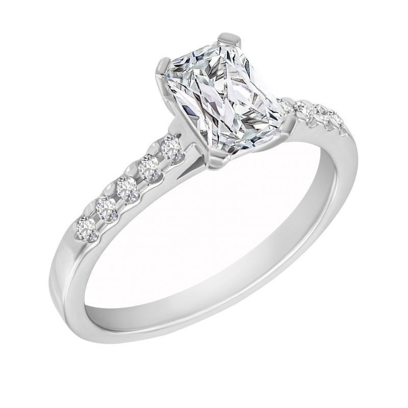 Zásnubní prsten s emerald diamantem Lonia 117878