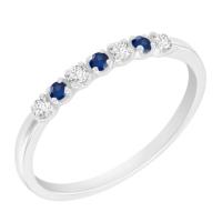 Eternity prsten s modrými safíry a diamanty Gianna