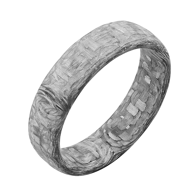 Mírně zaoblené snubní prsteny z karbonu s diamantem Cortes 125168