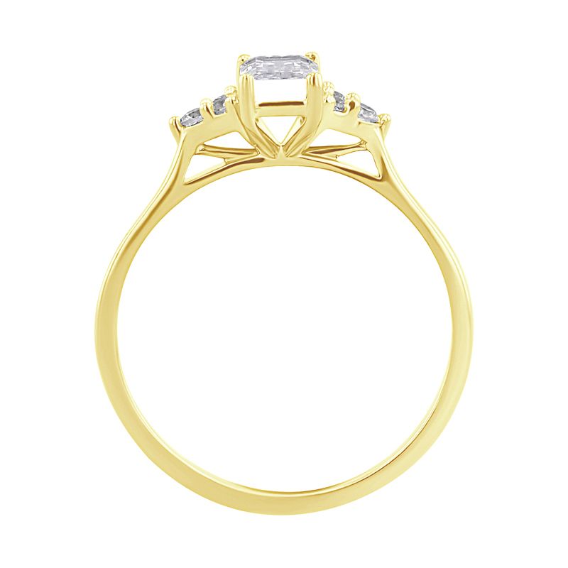 Zásnubní prsten s emerald diamantem Miha 125948
