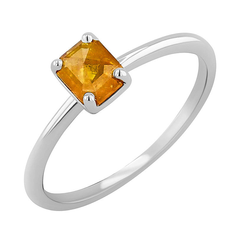 Zlatý prsten s emerald salt and pepper diamantem Lucilia 126478
