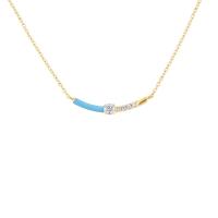Modrý keramický náhrdelník s diamanty Jamey