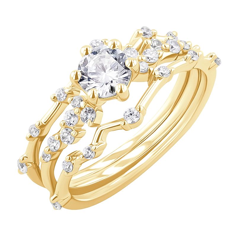 Eppi Set prstenů s možností výběru diamantu Carina RE46461