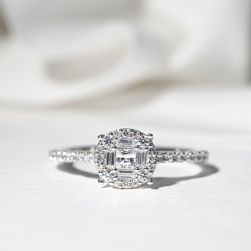 Luxusní set prstenů s třpytivými diamanty Tristan 128798