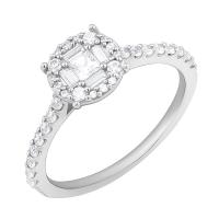 Halo zásnubní prsten s diamanty Tristan