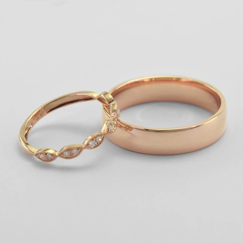 Vintage prsten s moissanity a pánský komfortní prsten Talita 133648