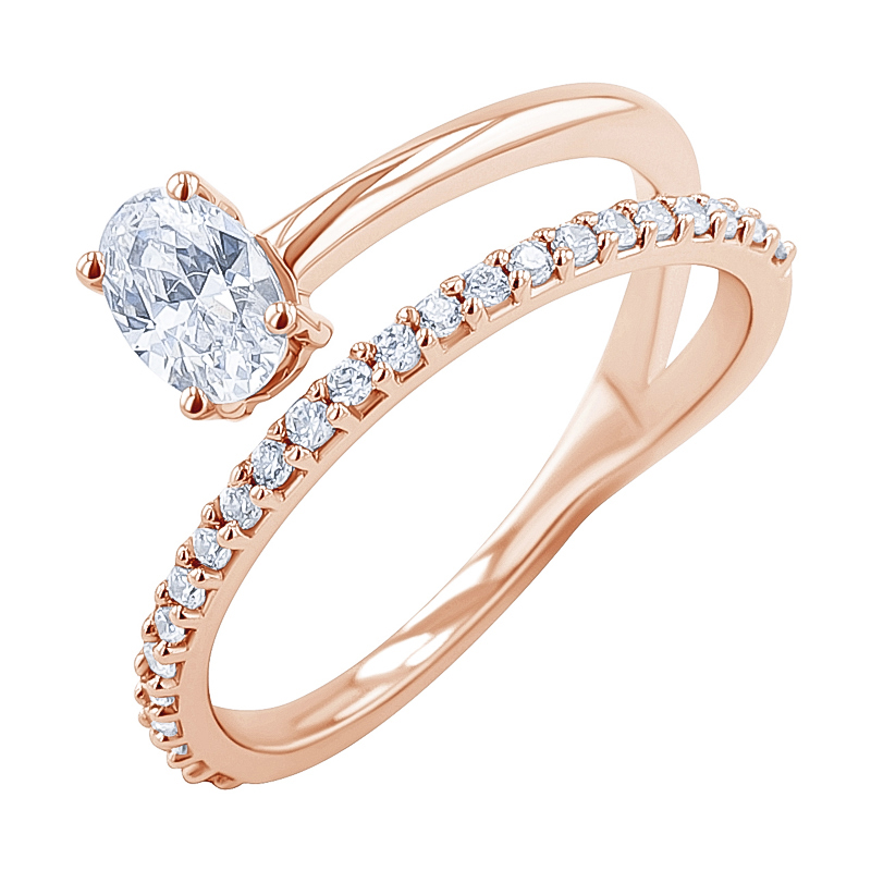 Eppi Atypický zásnubní prsten s diamanty Lori RE47234