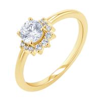 Half halo prsten s diamanty Sonnie
